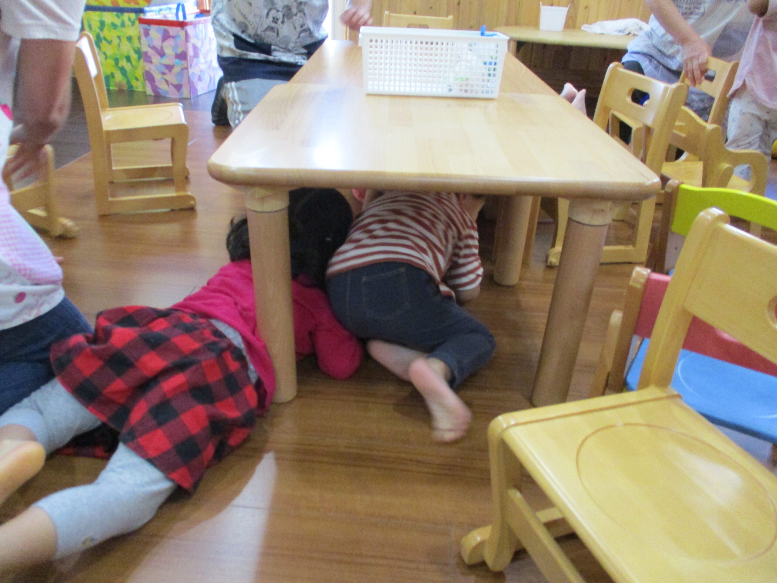 新川園　震度6地震想定　避難訓練