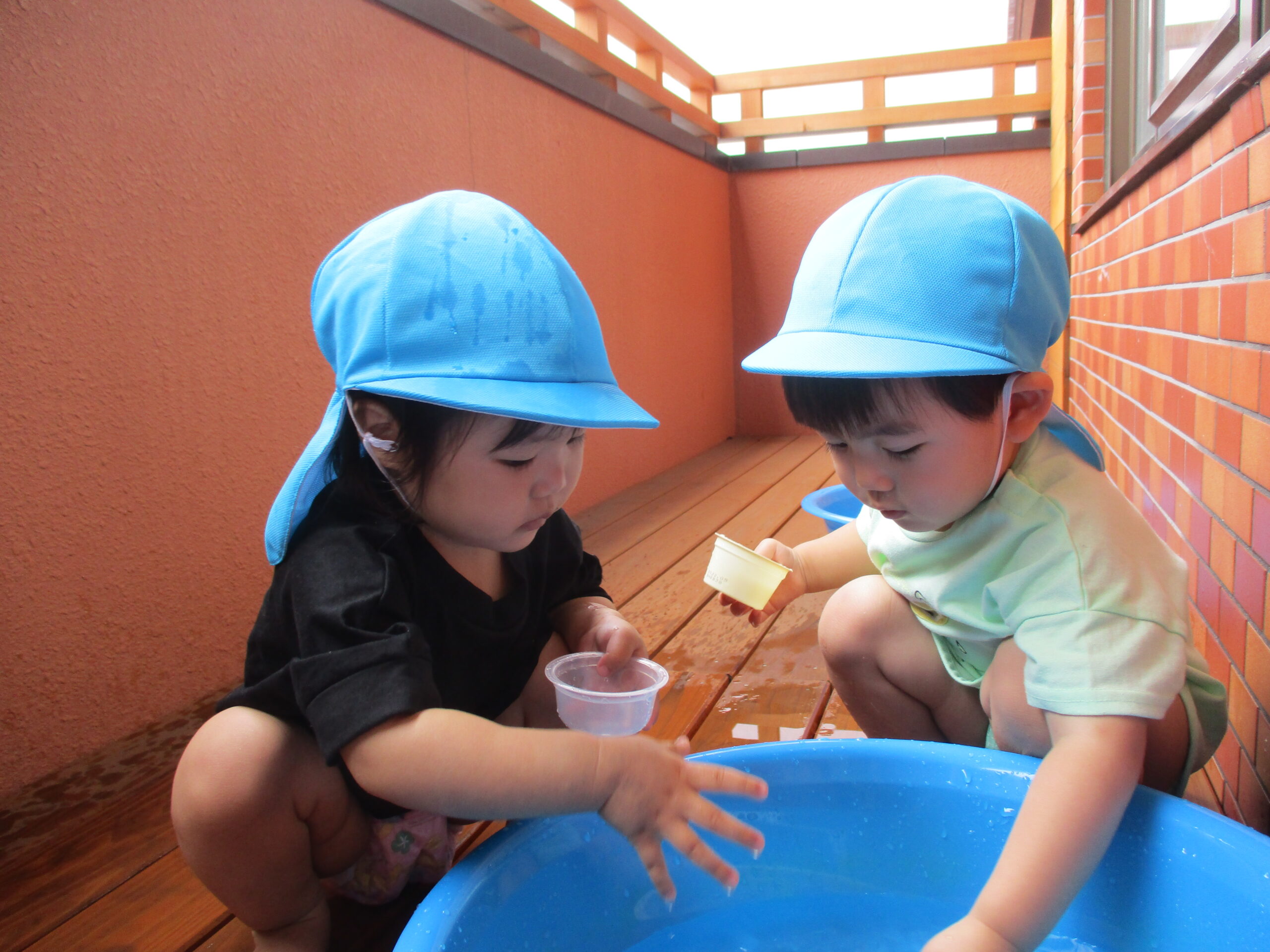 この夏初めての水遊び😊