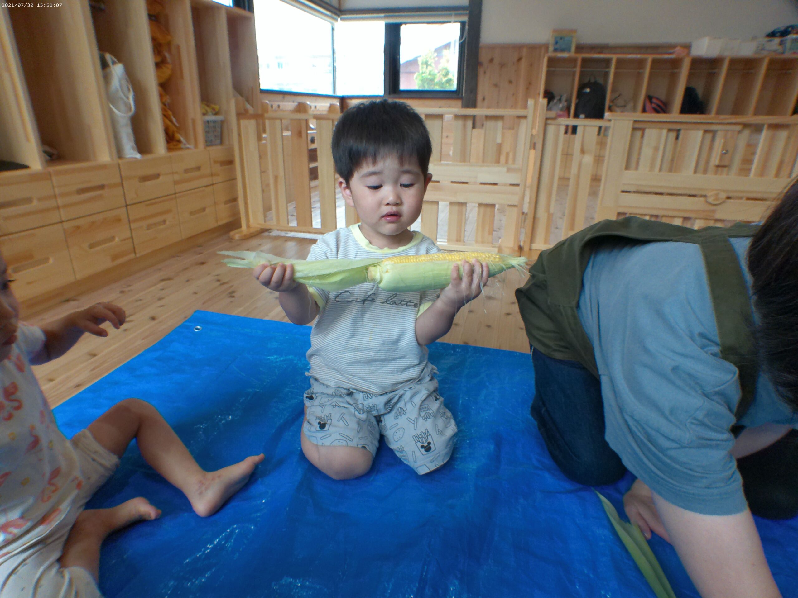宮の森保育園食育　とうきび第２弾！！🌽🌽
