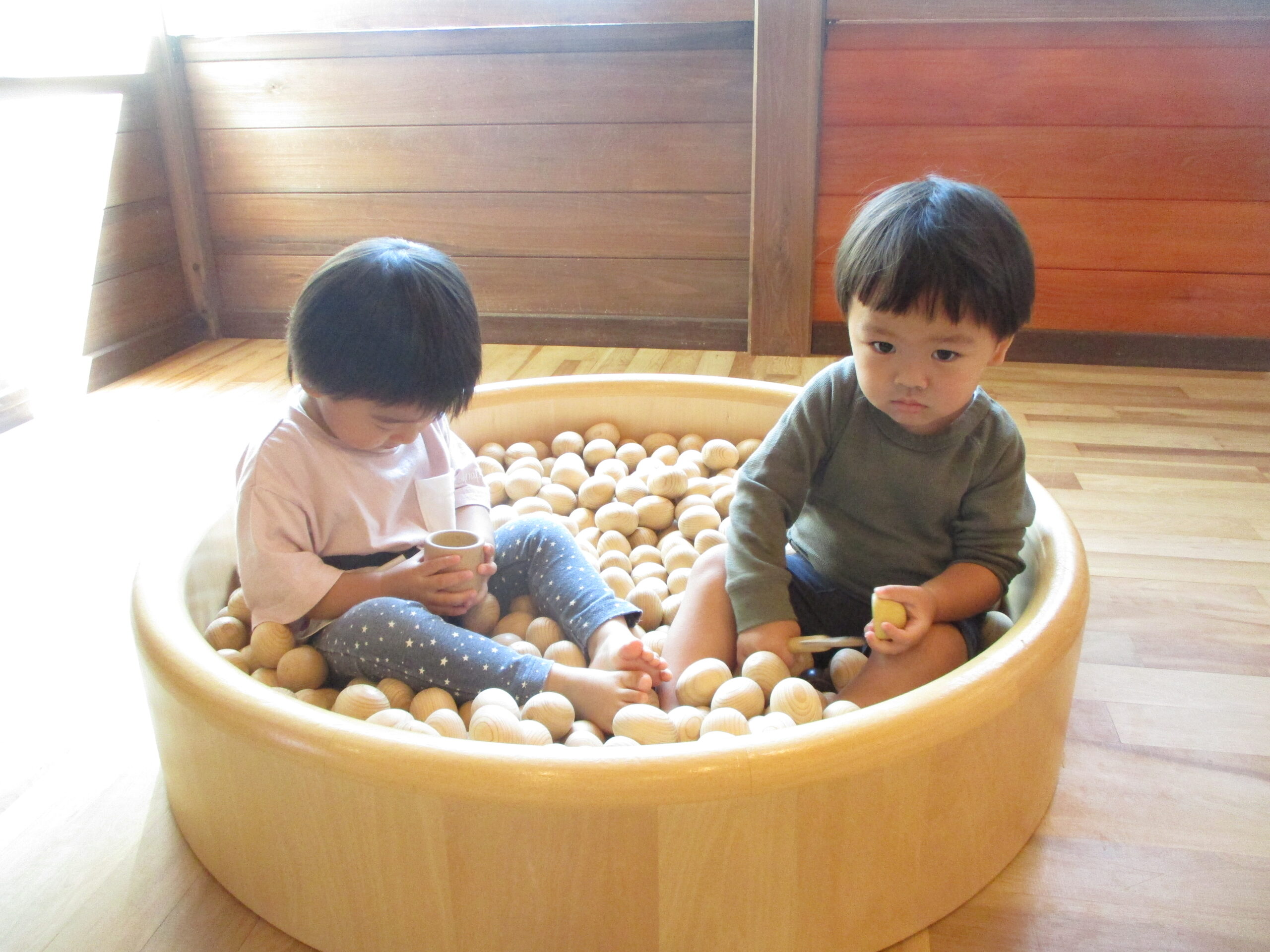 藤野園　木の玩具遊び　くり組