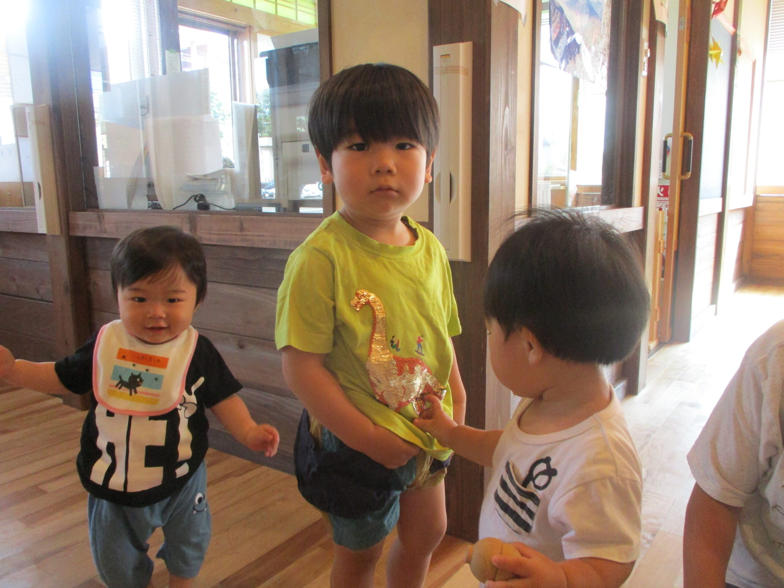 藤野園　袋の中に水を入れてみました♪