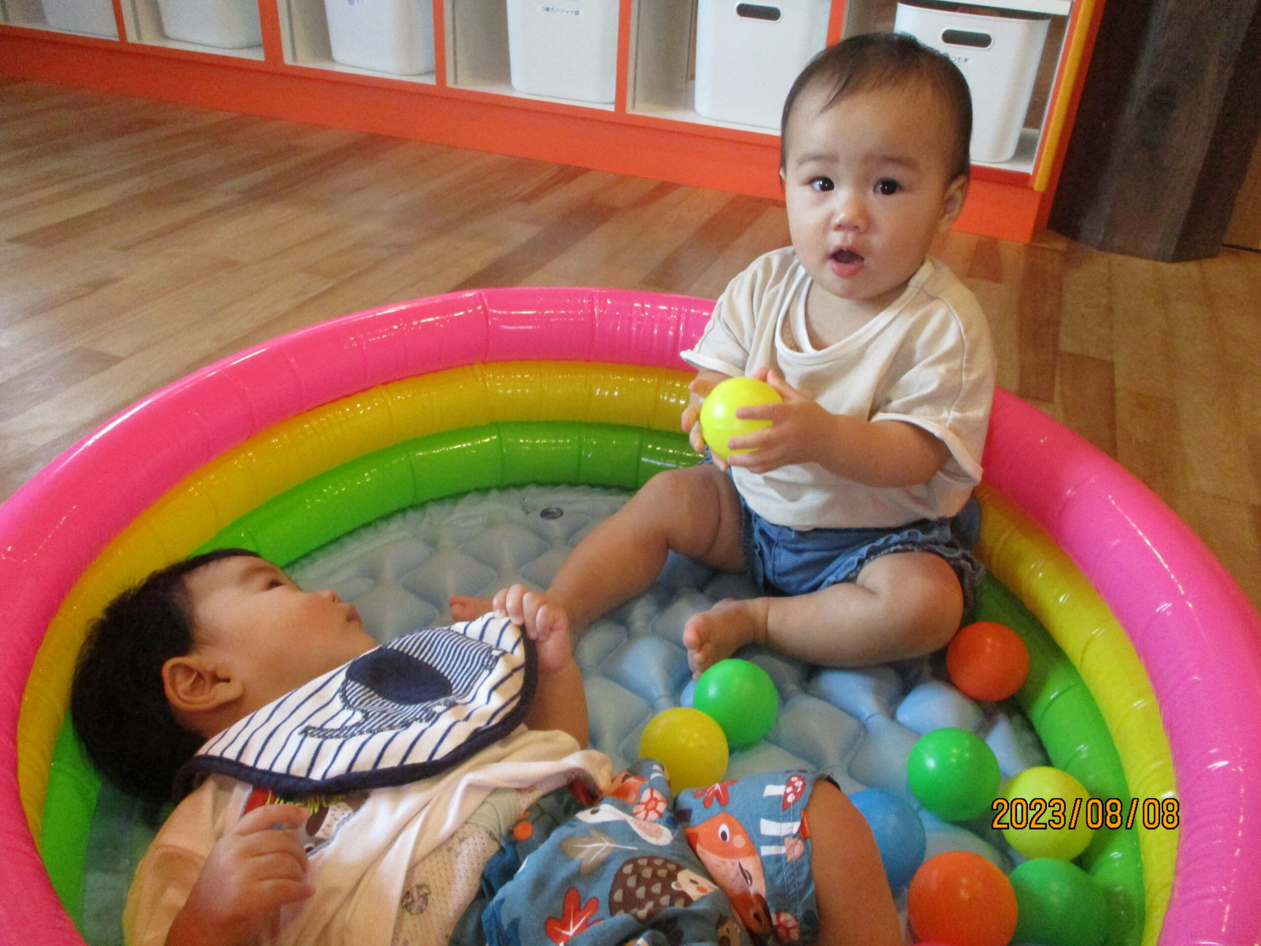 藤野園　マリーゴールドのお花で色水をつくったよ♪