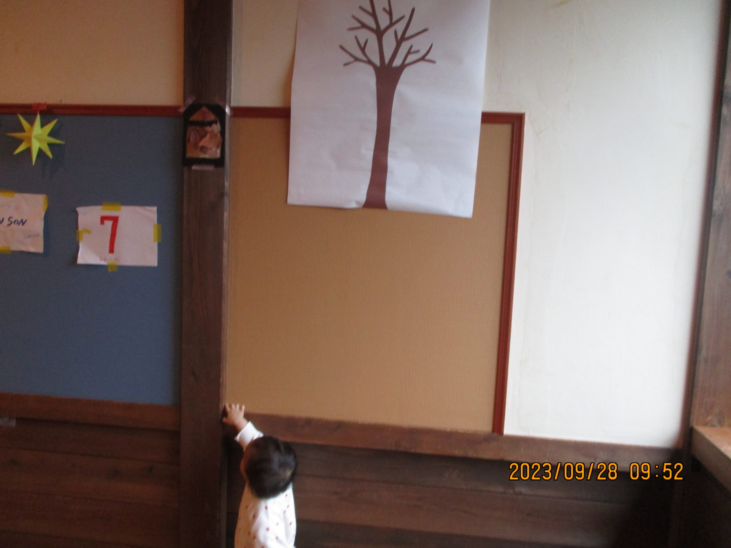 藤野園　どんぐり組　指スタンプしたよ！