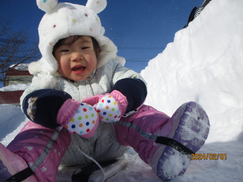 藤野園　大きな雪山は、登りがいがありました⛄