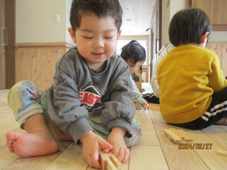 藤野園　くり＆くるみ組　無垢の家でたくさん遊んだよ♪
