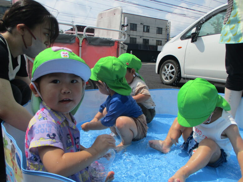 藤野園　くり組　水遊びしたよ♪