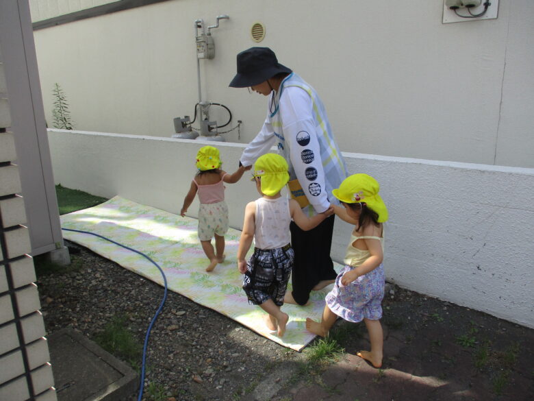 新川園　屯田園での水遊び交流会💦