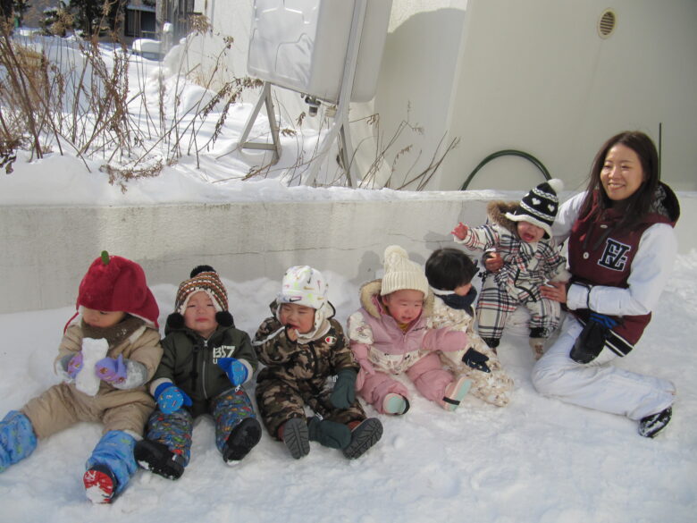 屯田園　雪遊び楽しいよ⛄