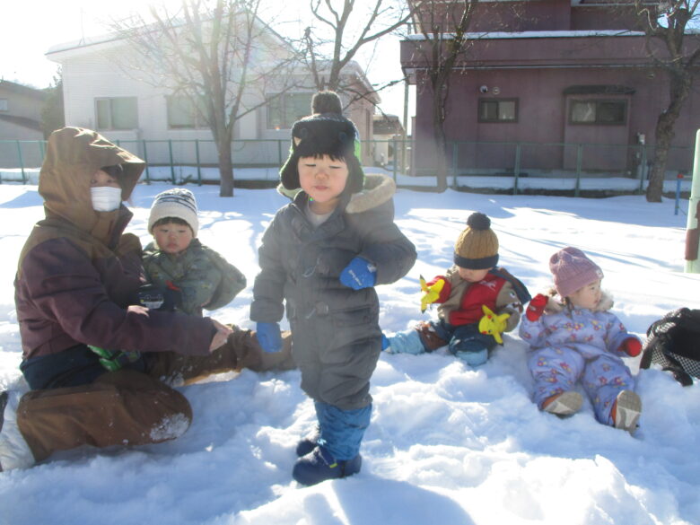 藤野園　くり組　雪遊び☃