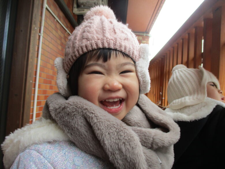 白石園　くり組　ベランダで遊んだよ❄️🌨️