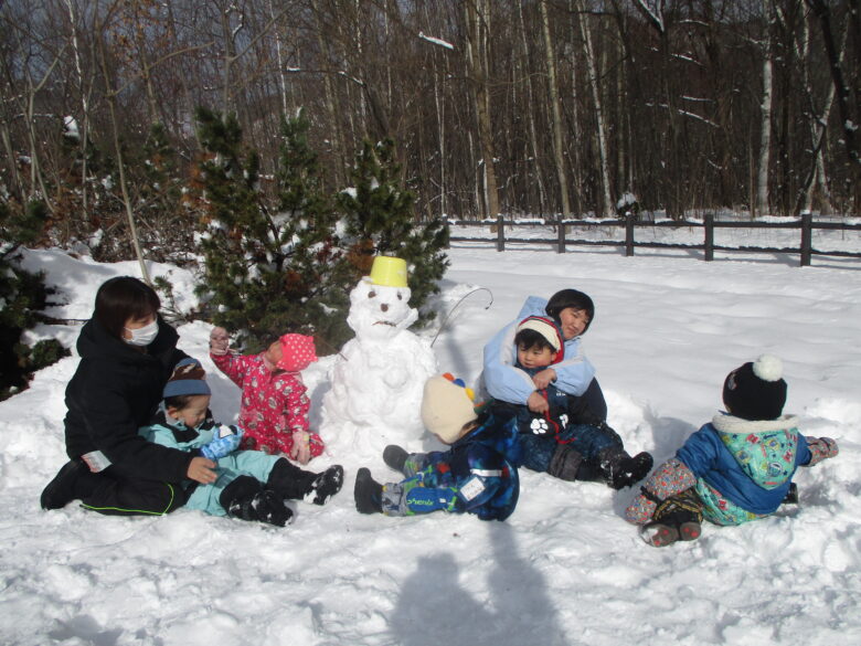 藤野園　くるみ組　雪だるま作ろー♪