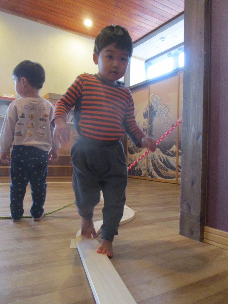 藤野園　くるみ組　バランス上手に取れるかな・・・