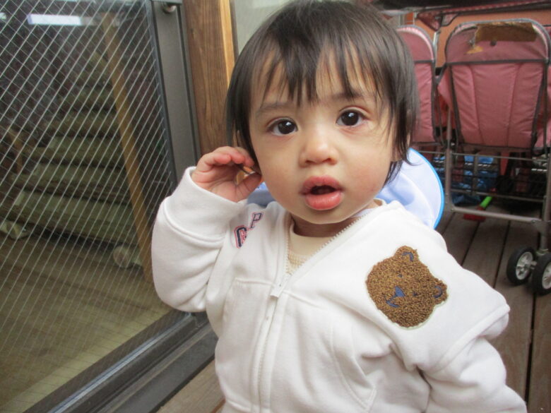 白石園　どんぐり組外気浴したよ☀️