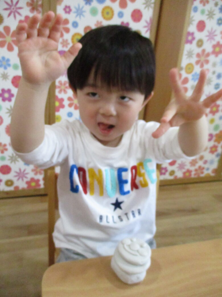 白石園　くるみ組　パンケーキ作ったよ🥞