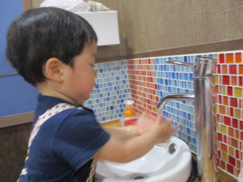 白石園　くるみ組　手洗い🤲