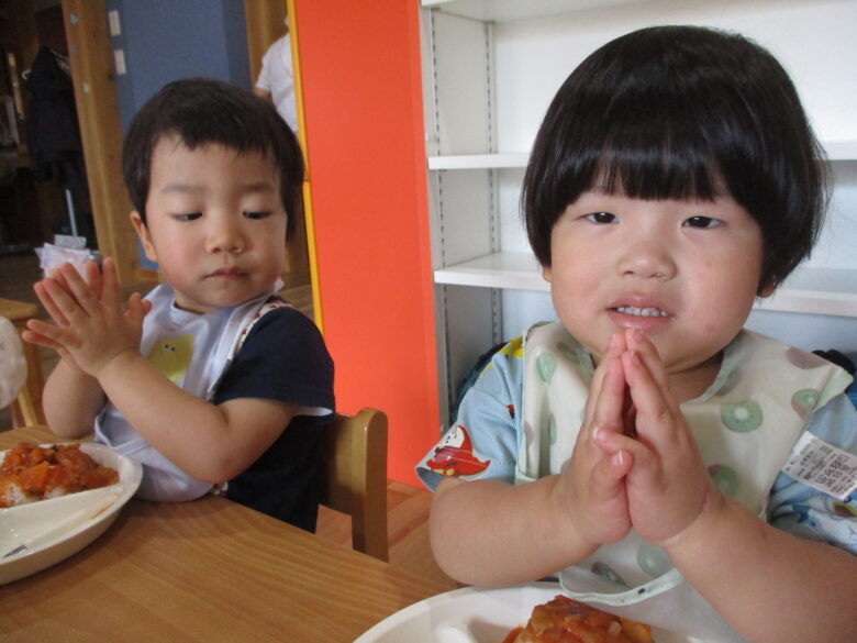 白石園　くるみ組　今日の給食🍚
