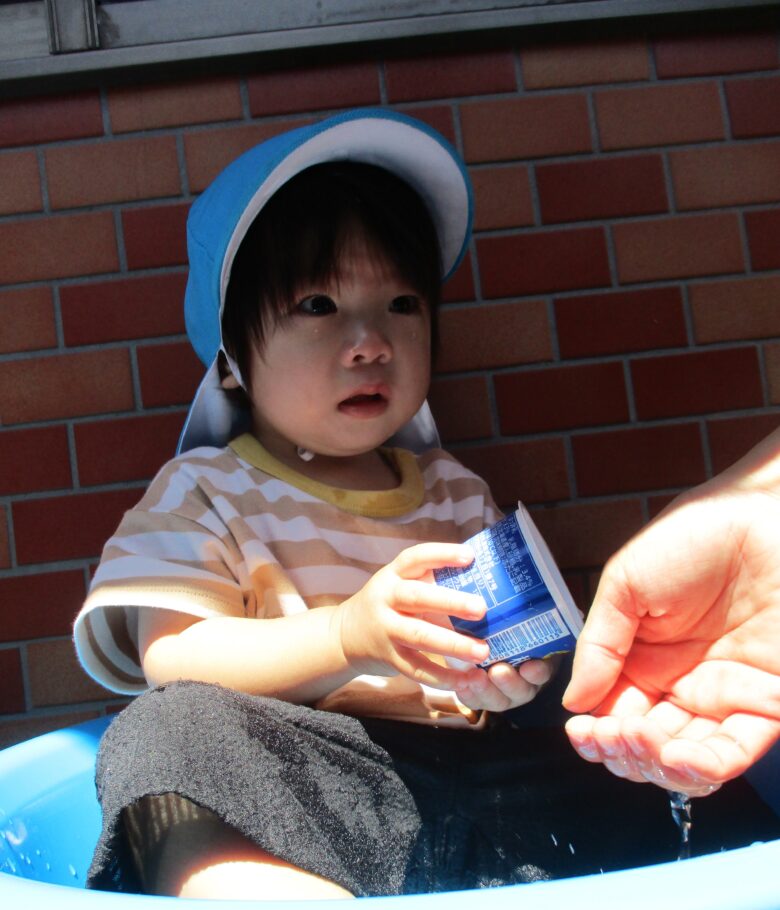 白石園 どんぐり組 水あそびをしたよ💧💧