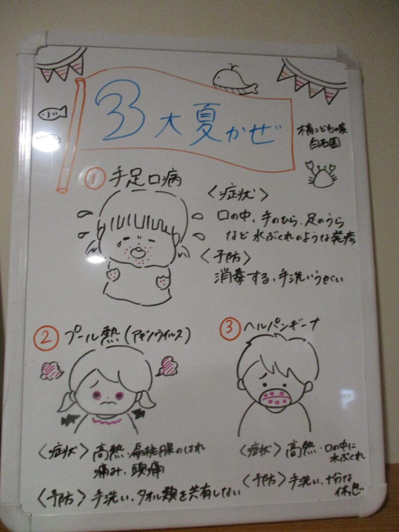 白石園　３大夏かぜについて💦