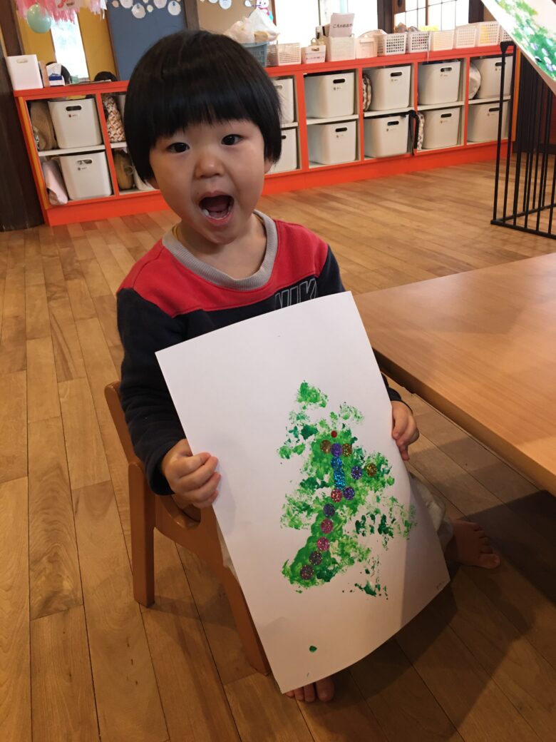 藤野園　クリスマスツリー製作をしました🎄