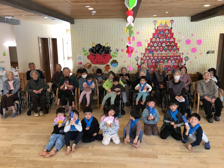 藤野園　鬼は外‼　🎵灯りを点けましょ🎶