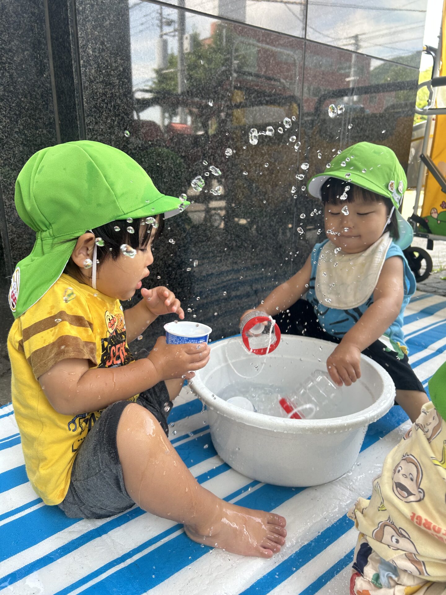 🌞藤野園　0，1歳児クラス　水遊び🌞