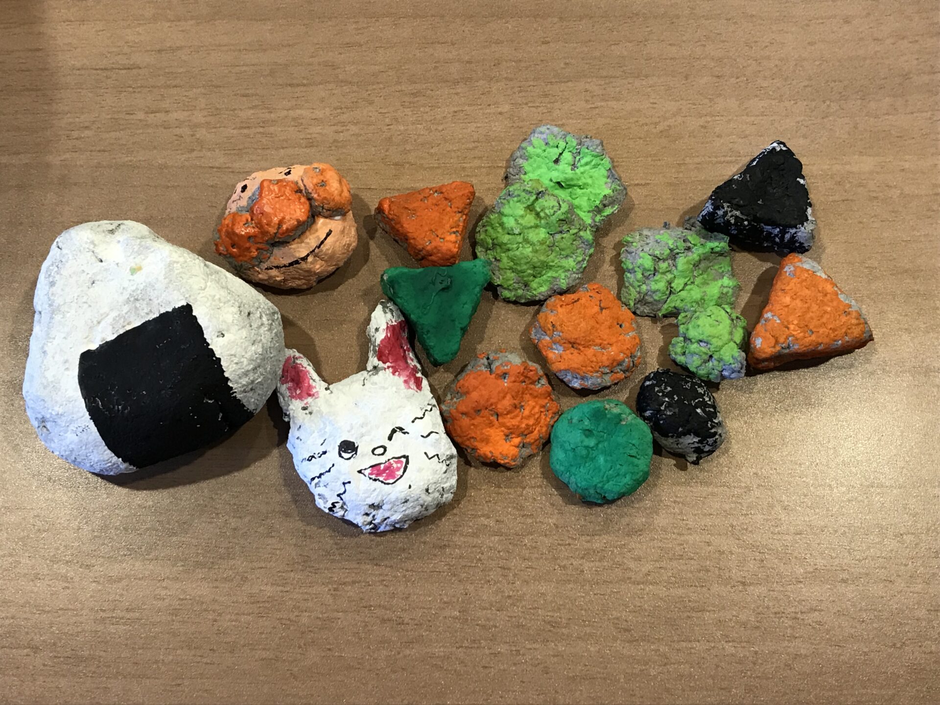 白石園　新聞紙粘土完成！！